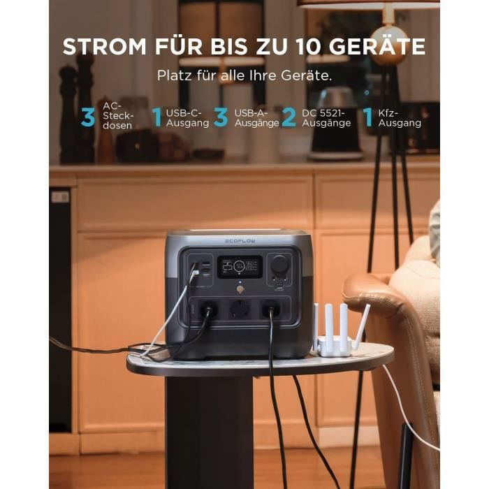 River 2 Pro portable electric generator, 768Wh, 3 CA outlet - 800 W in total (overvoltage 1600 W)