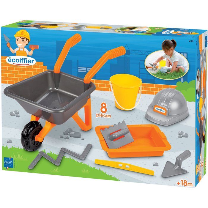Ecoiffier Super masonry pack - wheelbarrow 50 cm 496