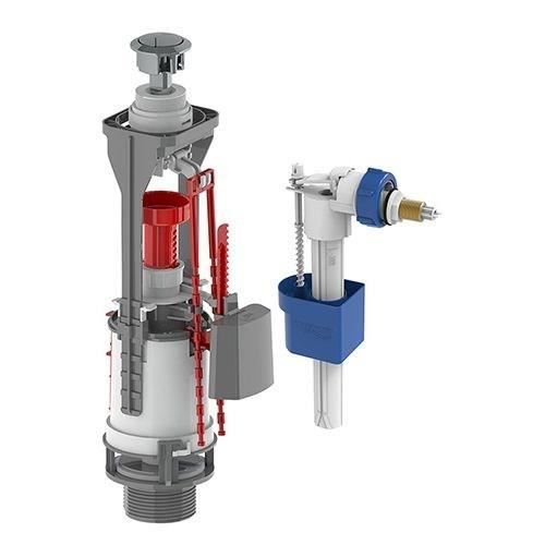 NF Push Mechanism Kit + NF Float Valve - EDOUARD ROUSSEAU - Chrome