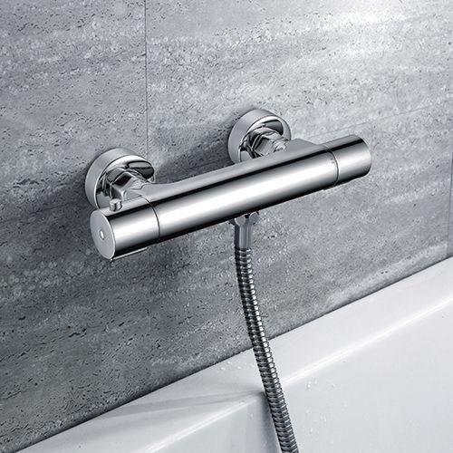 Thermostatic shower mixer - EDOUARD ROUSSEAU - Garance 3 - Cold body - Suitable for all hot water production - Chrome