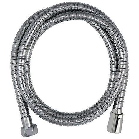 Shower hose - ROUSSEAU - Anti-twist metal nuts - Flow reducer - Length 1.50m - Double-stapled chrome-plated stainless steel