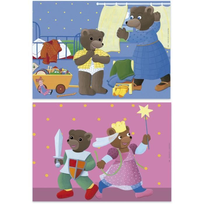 Puzzle - EDUCA - Little Brown Bear: Set of 2 puzzles of 48 pieces for children aged 4 and over