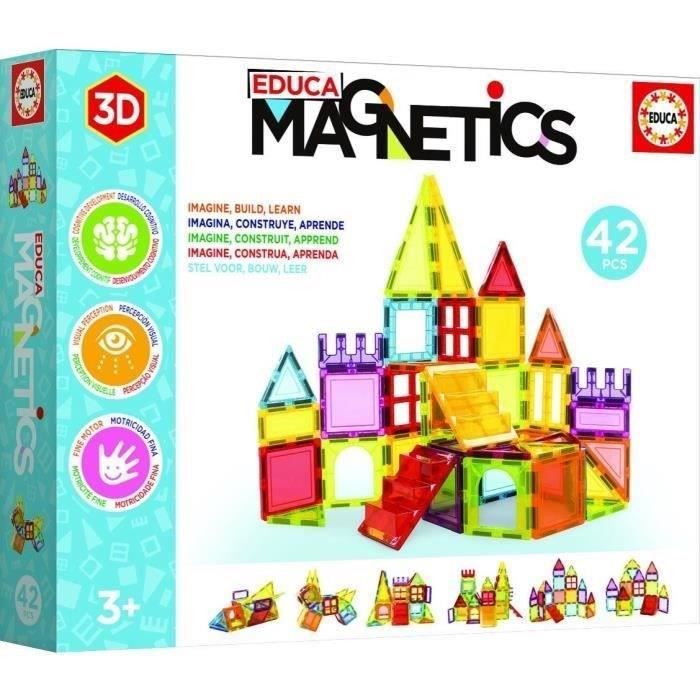 Magnetic Construction Set - EDUCA - Educa Magnetics 42 Pcs