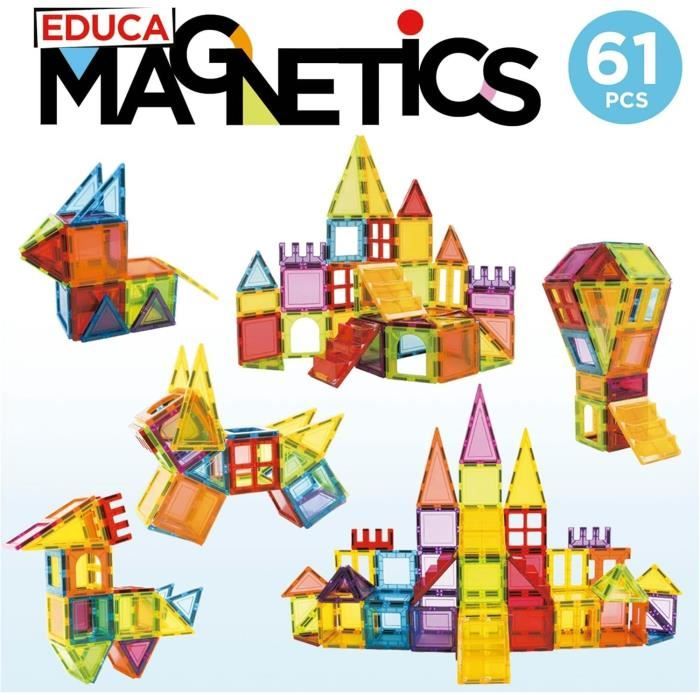 Educational game - EDUCA Magnetics - 3D magnetic construction with 61 pieces for children from 3 years old