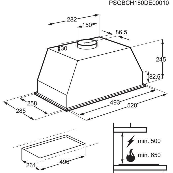 Vacuum group - ELECTROLUX - LFG525S - H 245 x L 520 x D 285 mm