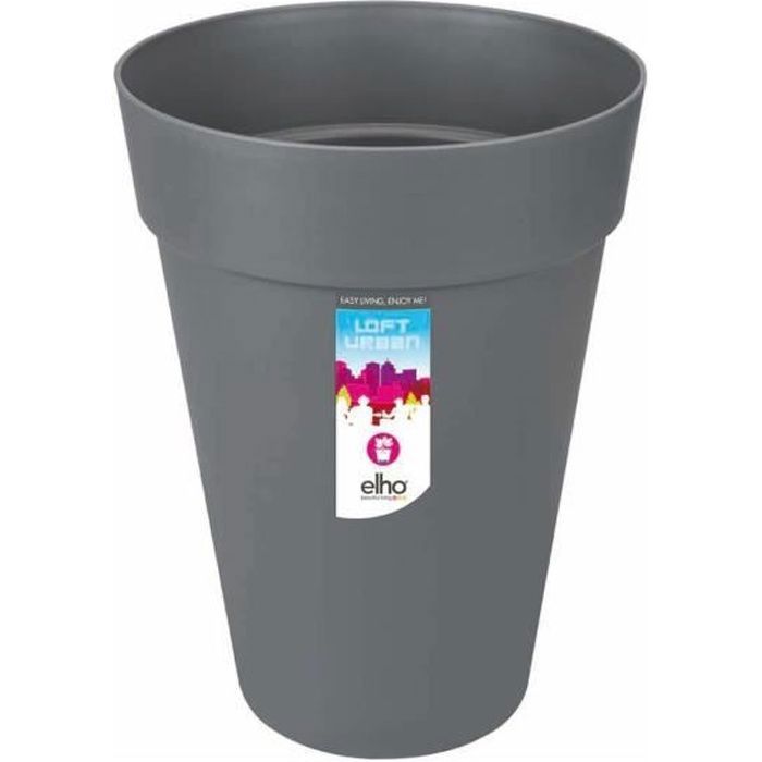 ELHO Round flower pot Loft Urban - Ø 35 cm - Anthracite gray