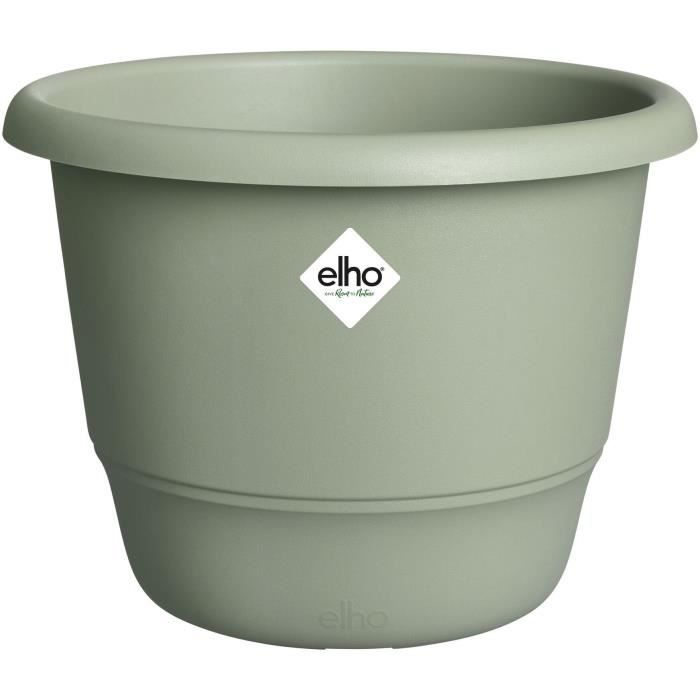 Flowerpot - ELHO - Amiga Round 25 - Green - L 25 x W 24.5 x H 18 cm - Outdoor - 100% recycled