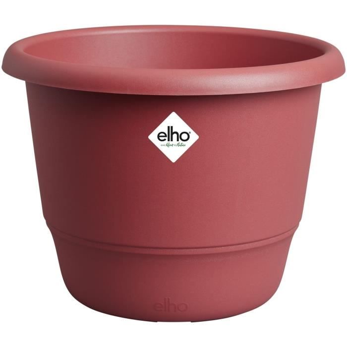 Flowerpot - ELHO - Amiga Round 25 - Red - L 25 x W 24.5 x H 18 cm - Outdoor - 100% recycled