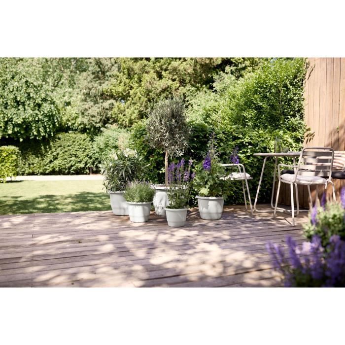 Flowerpot - ELHO - Amiga Round 40 - White - Ø 39 x H 29 cm - Outdoor - 100% recycled
