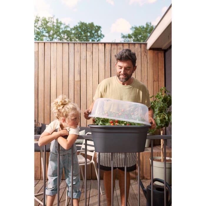 ELHO - Gb Balconiere Set De Cult 55 - Living Black - L 55 x B 28.5 x H 25 cm - Balcony - 100% recycled