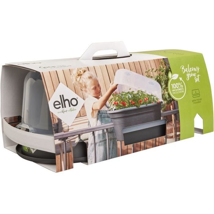 ELHO - Gb Balconiere Set De Cult 55 - Living Black - L 55 x B 28.5 x H 25 cm - Balcony - 100% recycled