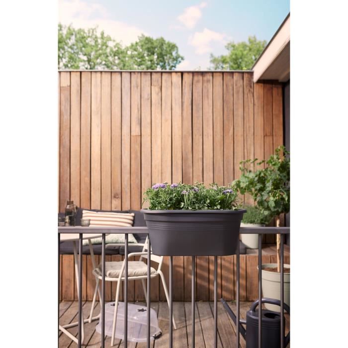 ELHO - Gb Balconiere Set De Cult 55 - Living Black - L 55 x B 28.5 x H 25 cm - Balcony - 100% recycled