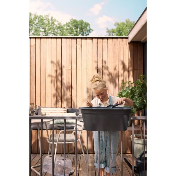 ELHO - Gb Balconiere Set De Cult 55 - Living Black - L 55 x B 28.5 x H 25 cm - Balcony - 100% recycled