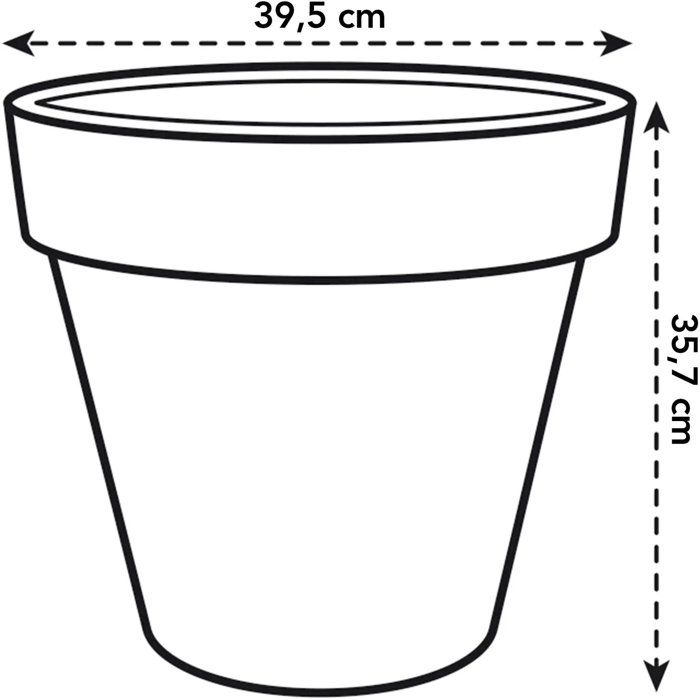 Flowerpot - ELHO - Pure Round 40 - White - Ø 39 x H 36 cm - 100% recycled