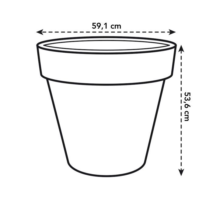 Flowerpot - ELHO - Pure Round 60 - White - Ø 59 x H 54 cm - 100% recycled
