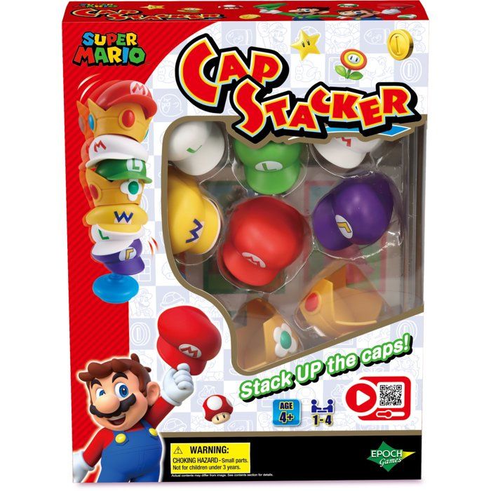 Super Mario Cap Stacker - Balance Game - EPOCH GAMES - Stacking - Skill Game
