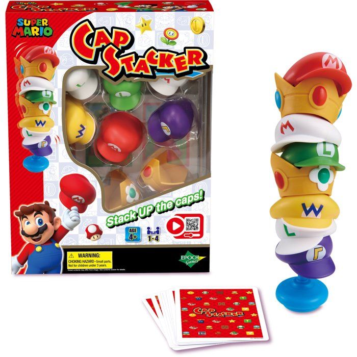 Super Mario Cap Stacker - Balance Game - EPOCH GAMES - Stacking - Skill Game