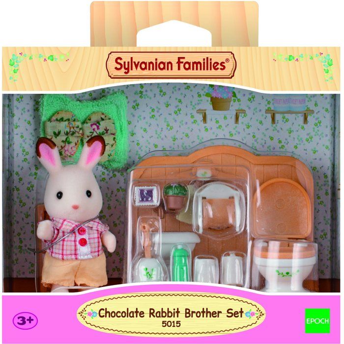 SYLVANIAN FAMILIES 5015 Chocolate Rabbit and Toilet Set
