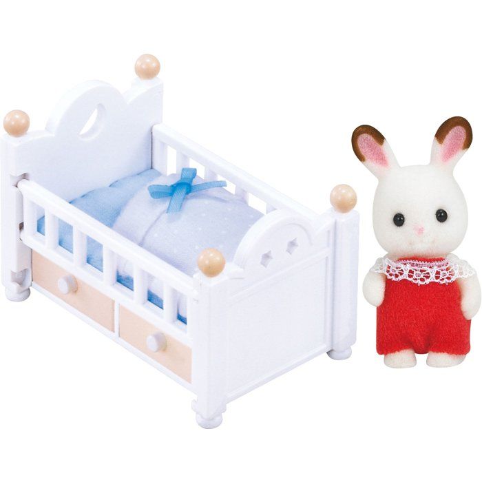 SYLVANIAN FAMILIES 5017 Baby Rabbit Chocolate Bed