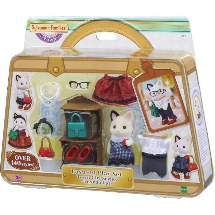 SYLVANIAN FAMILIES 5462 The Fashion Suitcase And Big Sister Two-tone Cat