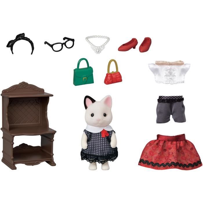 SYLVANIAN FAMILIES 5462 The Fashion Suitcase And Big Sister Two-tone Cat