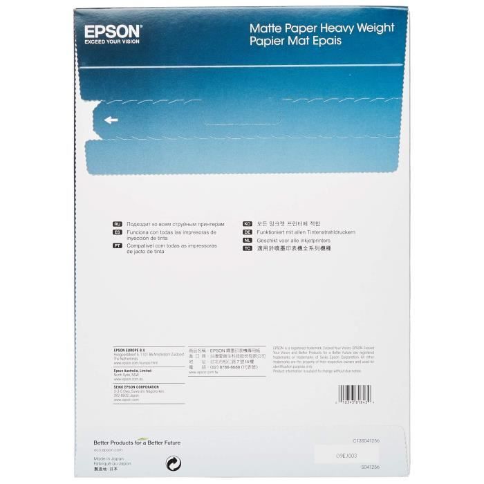 EPSON Matte Photo Paper S041256 - 167g / m2 - A4 - 50 Sheets