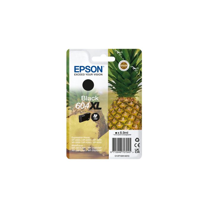 Ink cartridge - EPSON - Pineapple 604XL - Black - High capacity - 500 pages