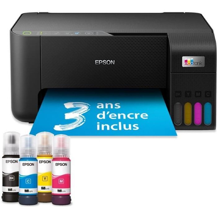 A4 Multifunction Printer - EPSON - Ecotank ET-2860 - Wi-Fi - Equipped with ink tanks
