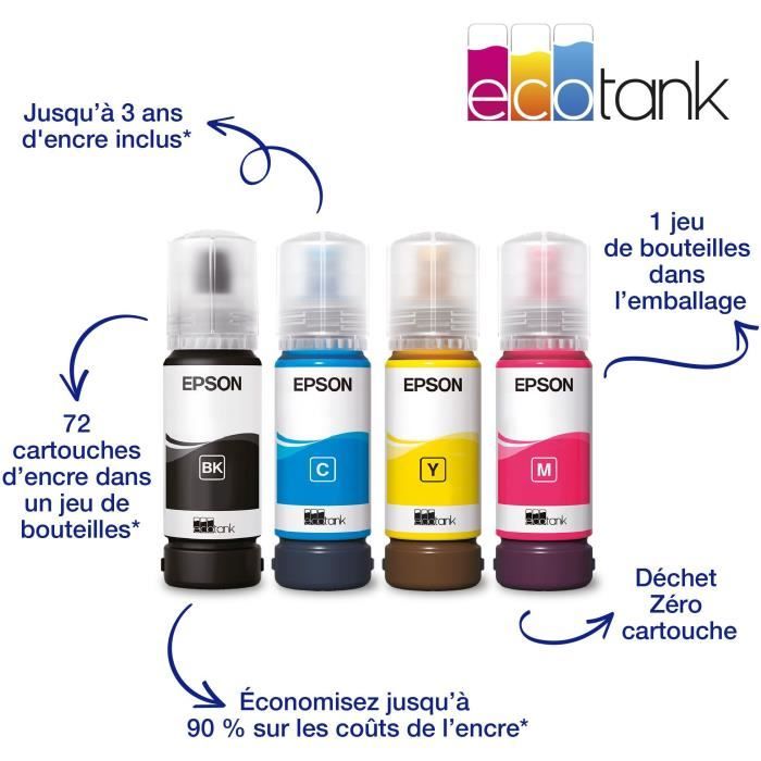 A4 Multifunction Printer - EPSON - Ecotank ET-2870 - Wi-Fi - Ink Tanks - 3 Years Ink Included