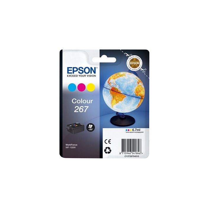EPSON 267 Ink Cartridge - Cyan, Magenta and Yellow - Standard Capacity 200 pages
