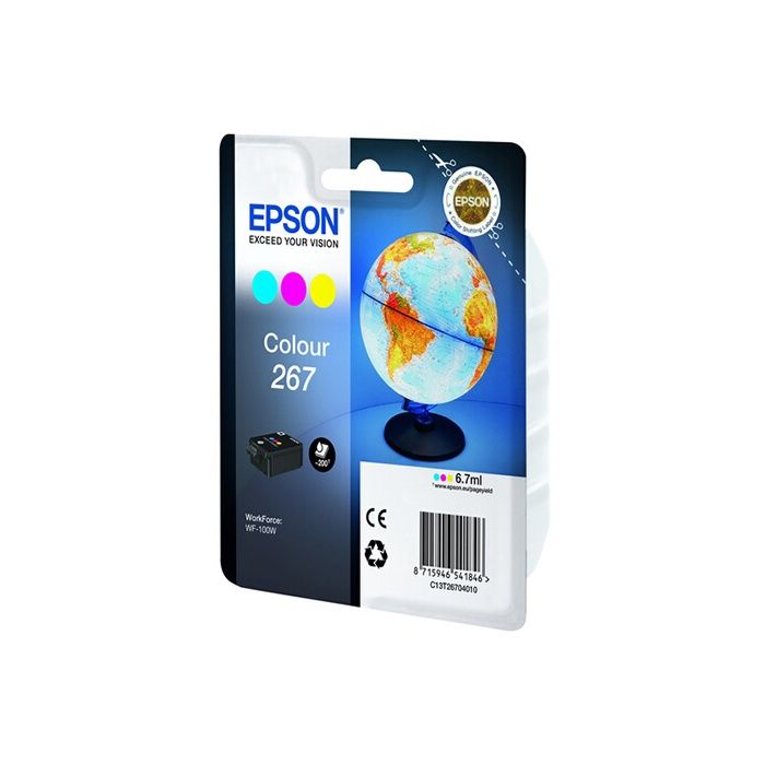 EPSON 267 Ink Cartridge - Cyan, Magenta and Yellow - Standard Capacity 200 pages