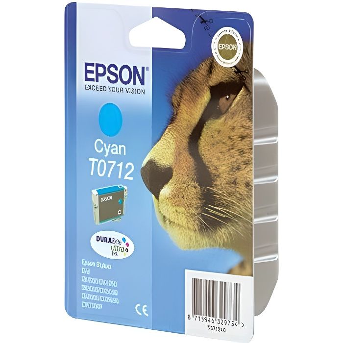 EPSON Cartridge T0712 - Cheetah - Cyan