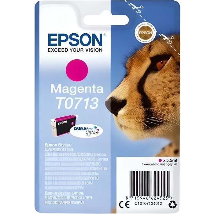 EPSON Cartridge T0713 - Cheetah - Magenta