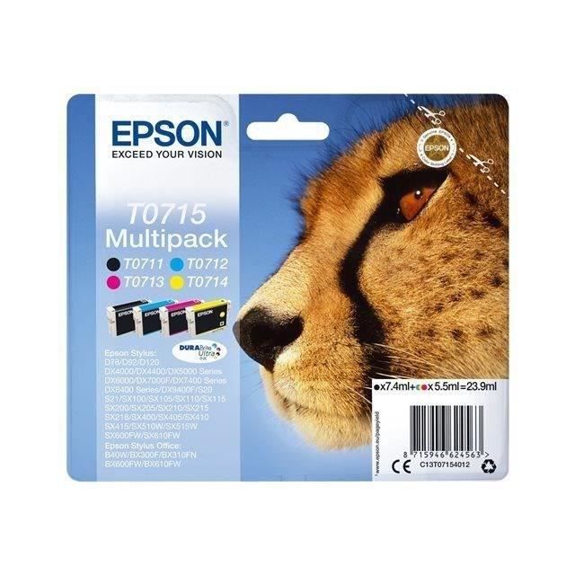 EPSON Multipack T0715 - Cheetah - Black, Cyan, Magenta, Yellow