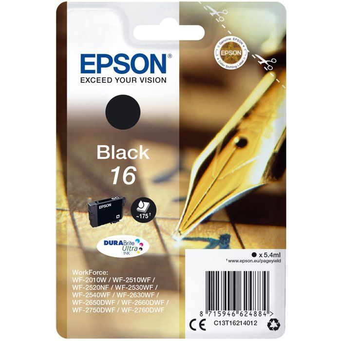 EPSON T1621 Cartridge - Fountain Pen - Black