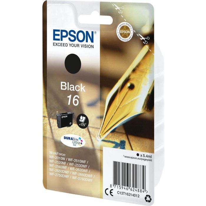 EPSON T1621 Cartridge - Fountain Pen - Black