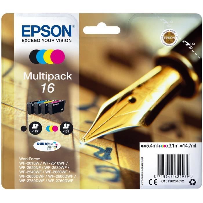EPSON 16 Pen Cartridge - Black and Tri-Color - 14.7ml