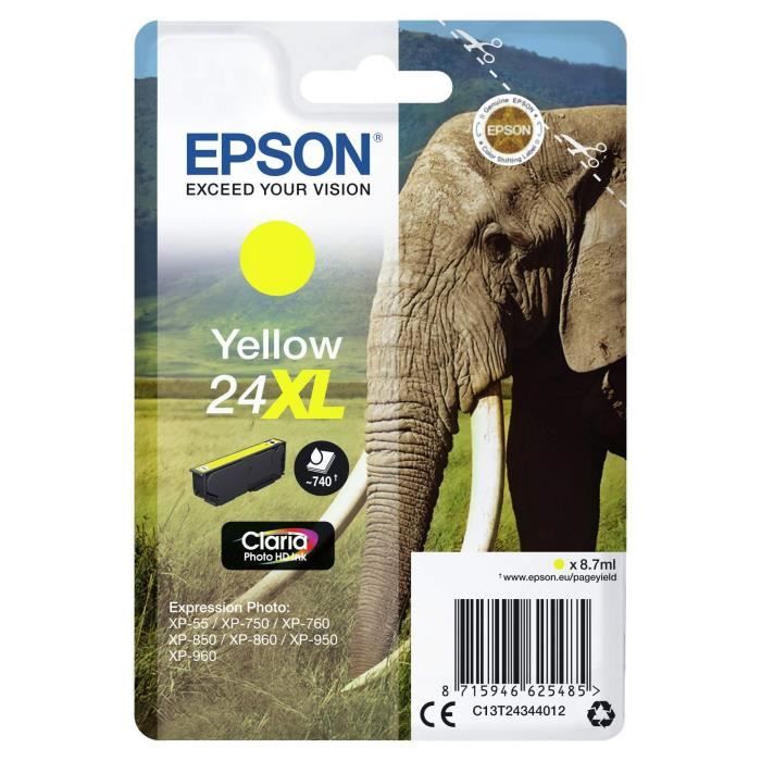 EPSON T2434 Cartridge - Elephant - Yellow XL