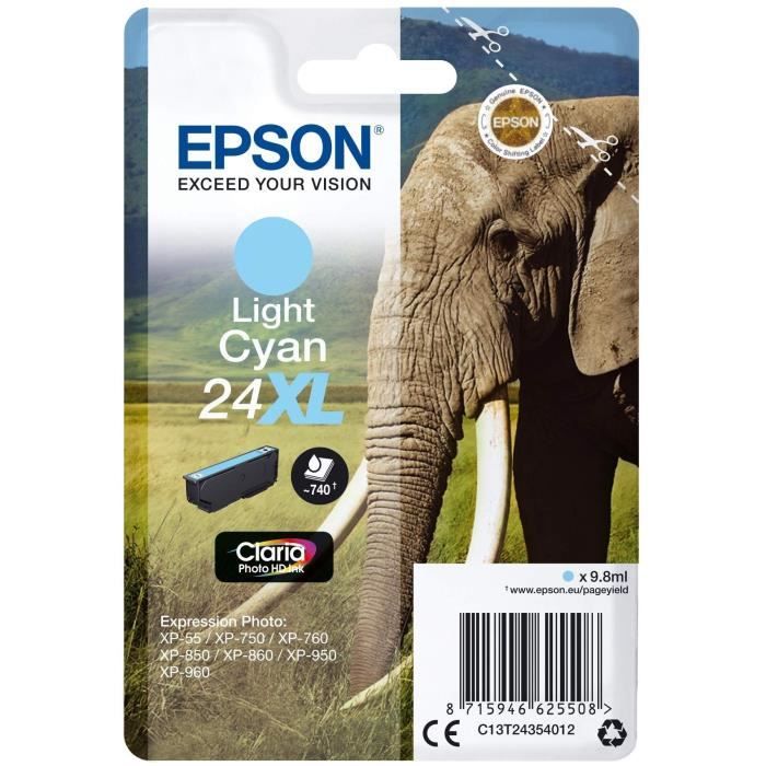 EPSON Cartridge T2435 - Elephant - Light Cyan XL