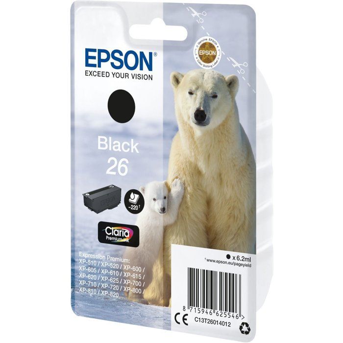 EPSON T2601 Cartridge - Polar Bear - Black