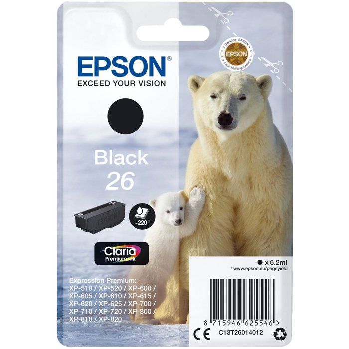 EPSON T2601 Cartridge - Polar Bear - Black