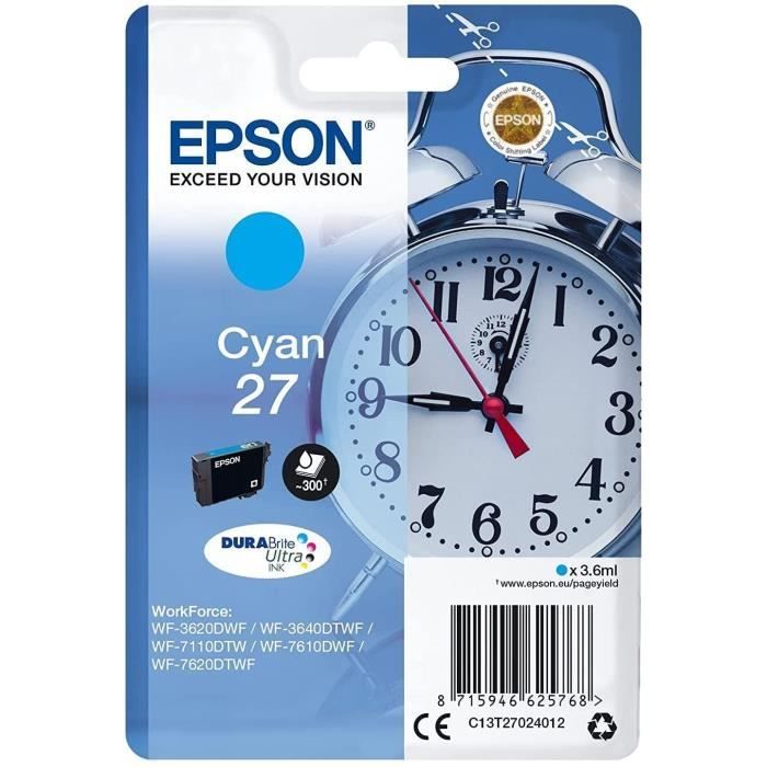 EPSON T2702 Cartridge - Alarm Clock - Cyan