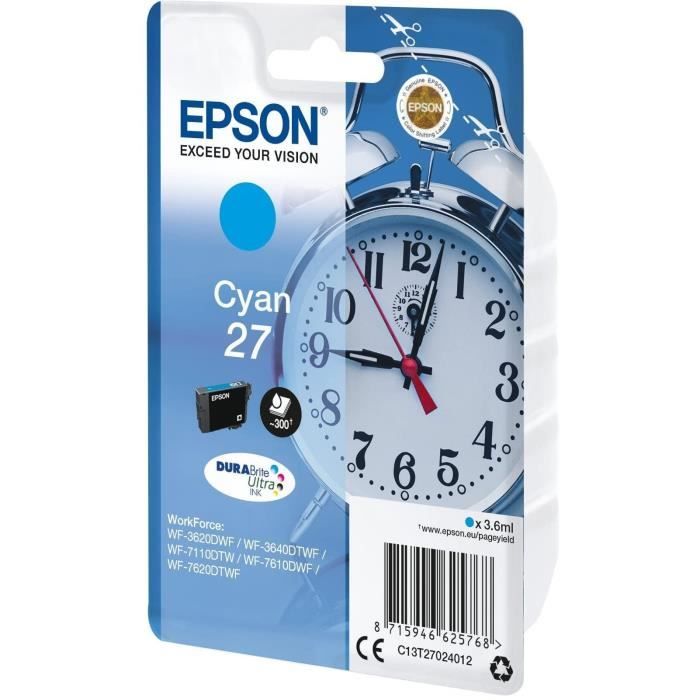 EPSON T2702 Cartridge - Alarm Clock - Cyan