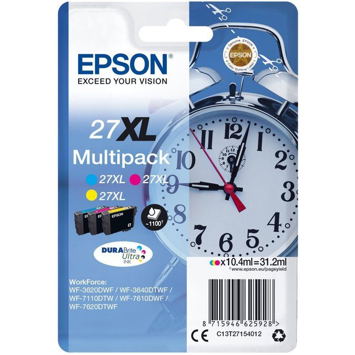 EPSON Multipack T2715 - Alarm Clock - Cyan, Magenta, Yellow XL