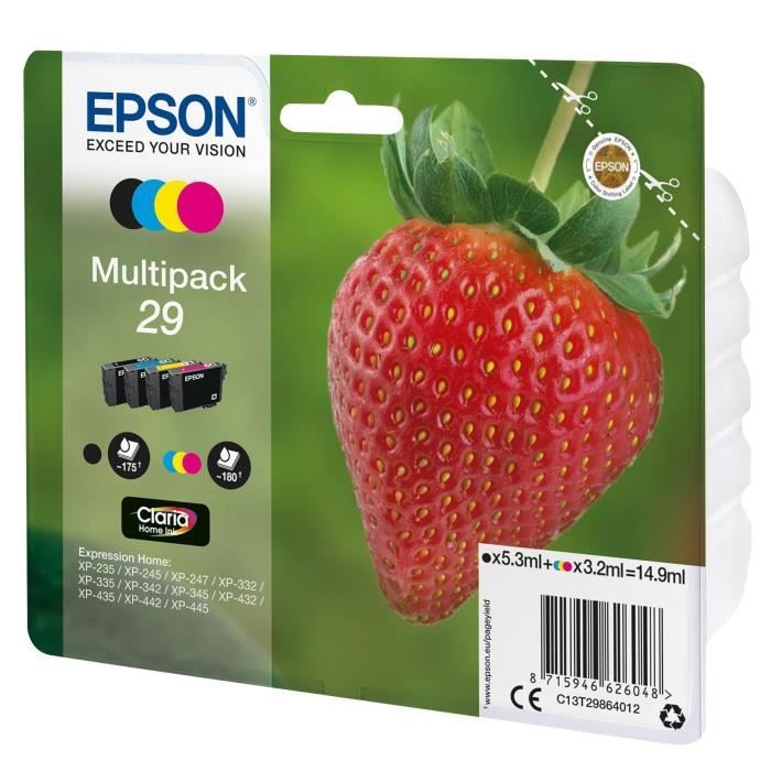 EPSON Multipack Strawberry Cartridge - Black, Cyan, Magenta, Yellow
