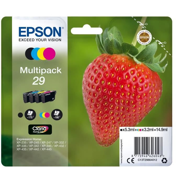 EPSON Multipack Strawberry Cartridge - Black, Cyan, Magenta, Yellow
