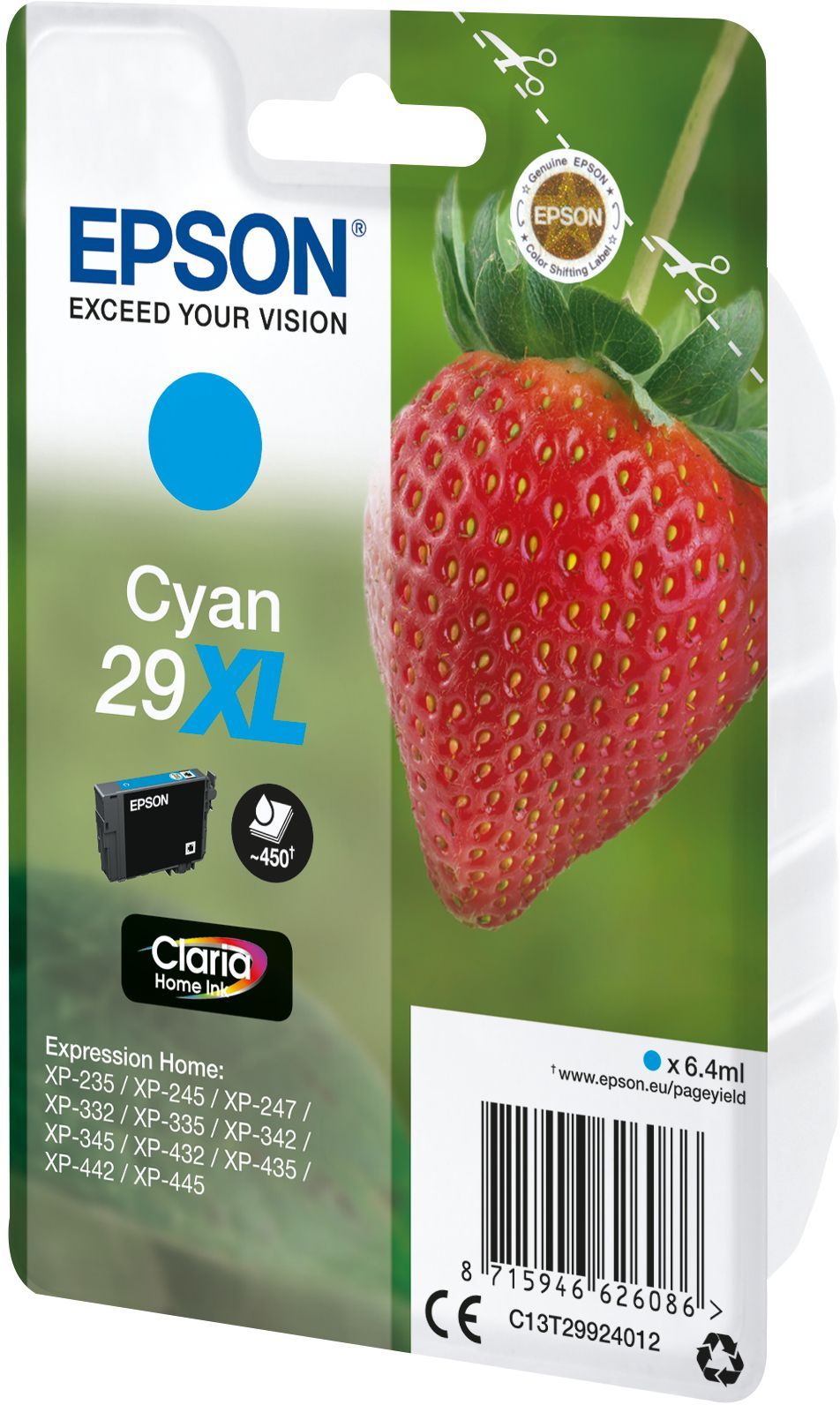 EPSON T2992 Cartridge - Strawberry - Cyan XL