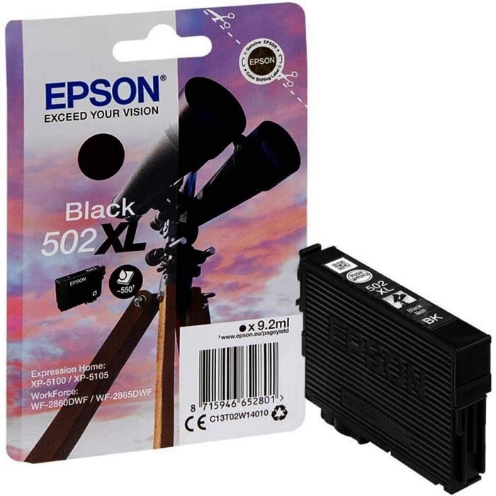EPSON Ink Cartridges Singlepack Black 502XL Ink, Original, Pigment ink - Black - Compatible WorkForce WF-2860DWF ...