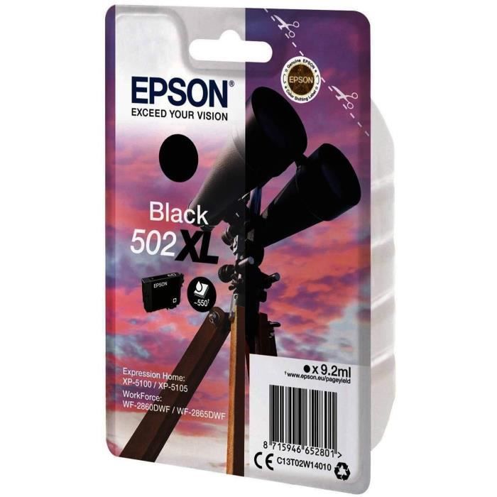EPSON Ink Cartridges Singlepack Black 502XL Ink, Original, Pigment ink - Black - Compatible WorkForce WF-2860DWF ...