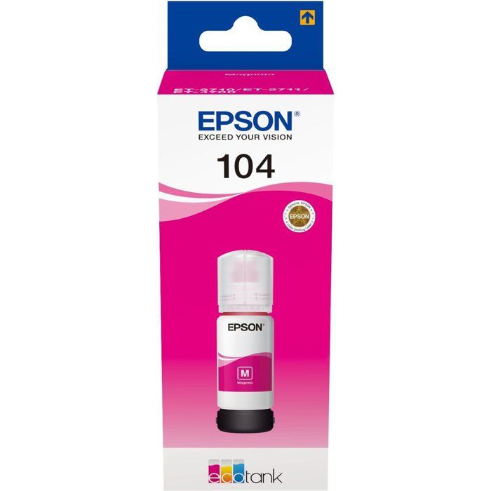 EPSON Epson EcoTank 104 Ink Refill Kit - Magenta - Inkjet - 7500 Pages - 1 Unit (s)